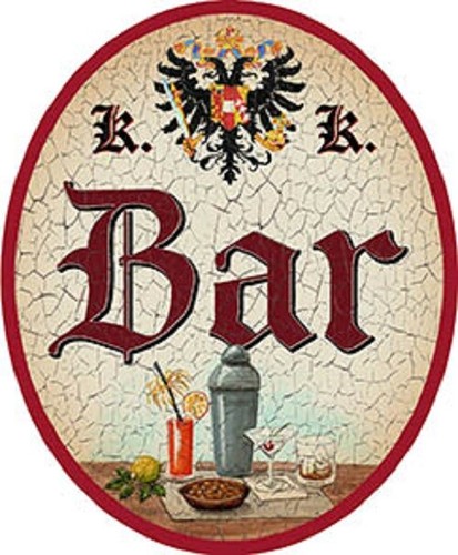 Bar nostalgieschild - bar, +