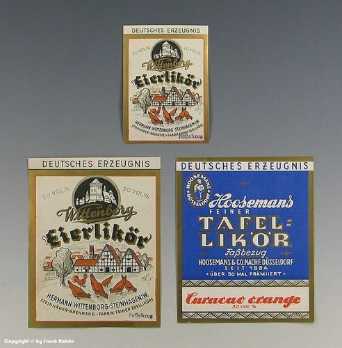 Flaschen etiketten eier - 3, +