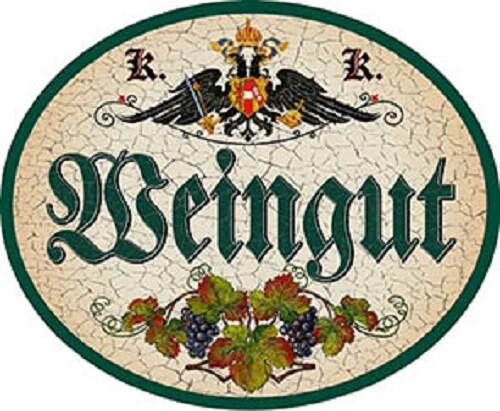 Weingut nostalgieschild - weingut,