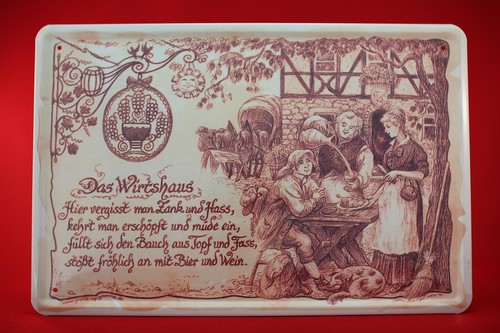 Blechschild das wirtshaus - blechschild,