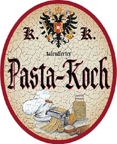 Pasta koch nostalgieschild - pasta-koch, +