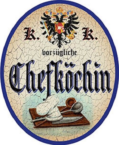 Chefköchin nostalgieschild - chefköchin,