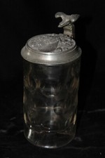 Studentika Glas Zinn Bierkrug