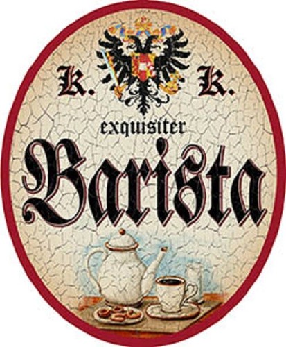 Barista nostalgieschild - barista,